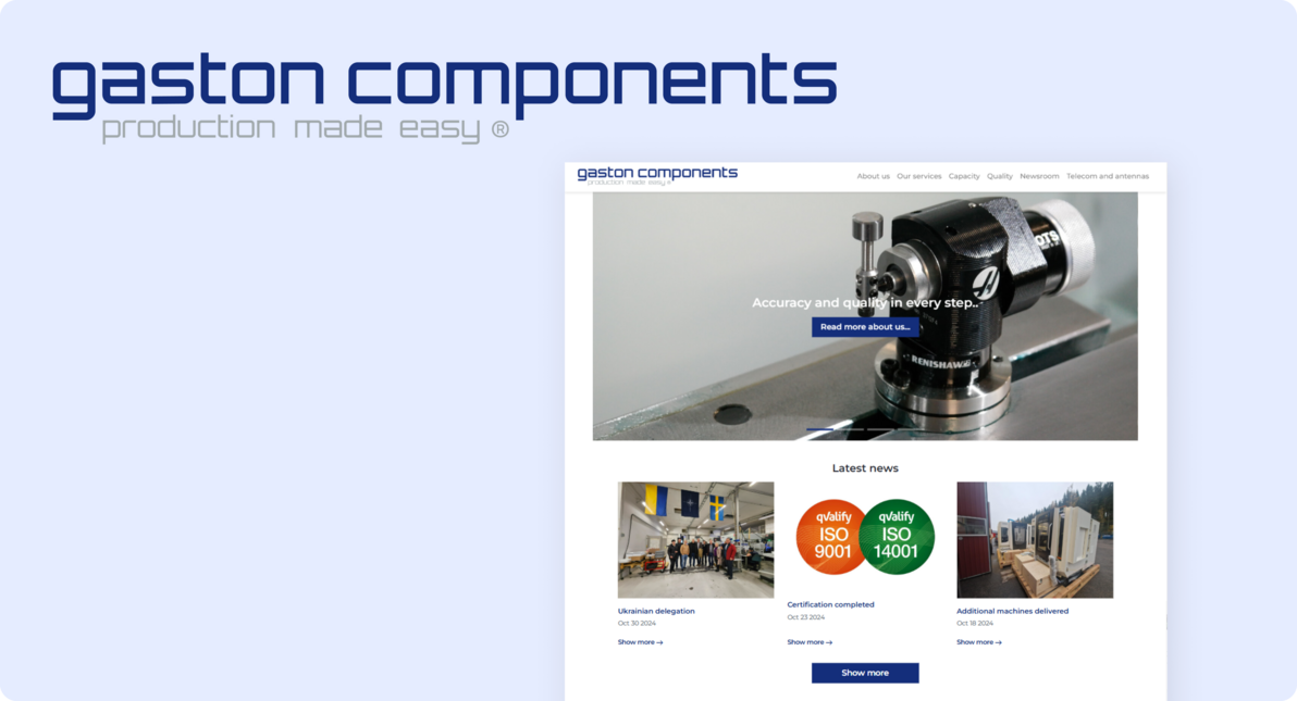 Gaston Components Case Study