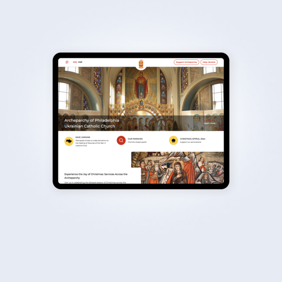 38 Archeparchy of Philadelphia Website on hover